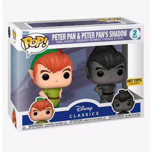 NIB Funko Disney Peter Pan Pop! Peter And Shadow Vinyl Figure Set